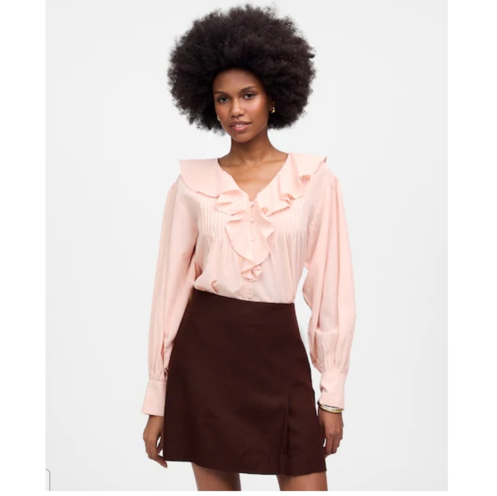 NWT Madewell Linen Mini Skirt In Raisin